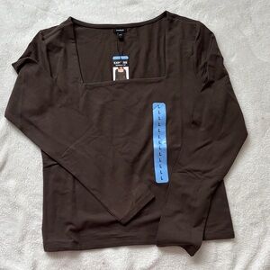 Express Chocolate Long Sleeve Top